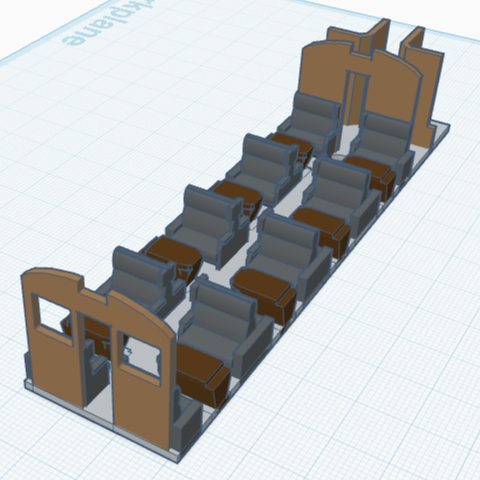CAD for model rail coach interior