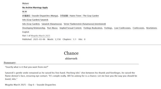 Preview of a fic I wrote for Mogeko March 2025 featuring Satanick and Ivlis.