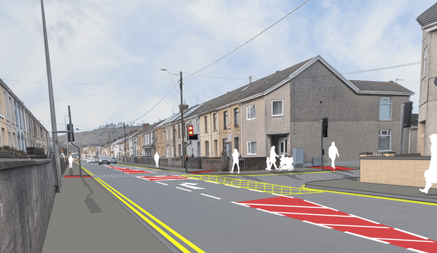 Artist's impression of Sandy Road improvements