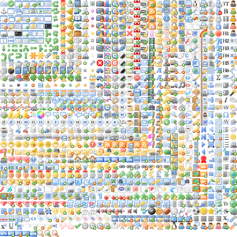 The original sprite sheet for Silk Icons