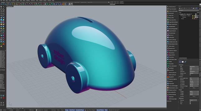 Screenshot from Rhino with the matcap in use. An old concept for Playsam which never went into production.