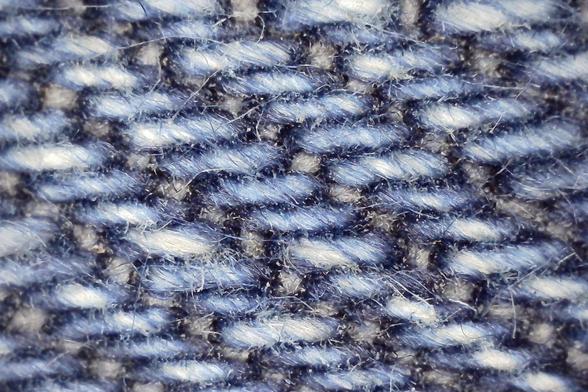 Abstract detail of a pair of blue jeans