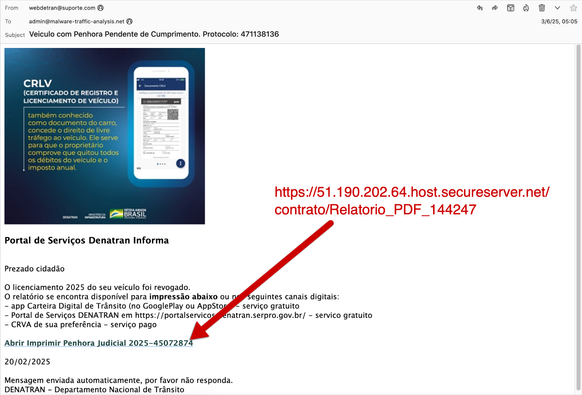 Screenshot of phishing email 2 of 2.