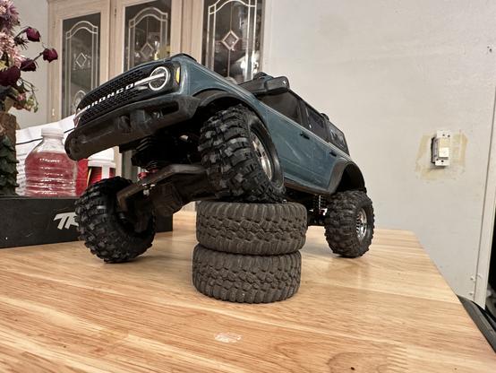 RC truck showing some articulation