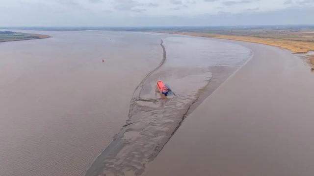 Cargo vessel H&S Wisdom ploughing a lonely furrow on a Humberside mudbank, it at least it would be if it could actually move anywhere. It's miles from the channel it was meant to be in.