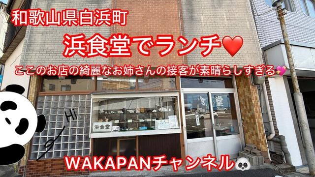 和歌山県白浜町　浜食堂でランチ❤️ここのお店の綺麗なお姉さんの接客が素晴らしすぎる💖WAKAPANチャンネル🐼