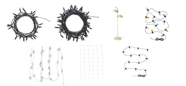 Guirlandes lumineuses et luminaires d’extérieur à LED parmi les familles de produits LEDLJUS, SOMMARLÅNKE, STRÅLA et SVARTRÅ  - IKEA - LEDLJUS¤STRÅLA¤SOMMARLÅNKE¤SVARTRÅ