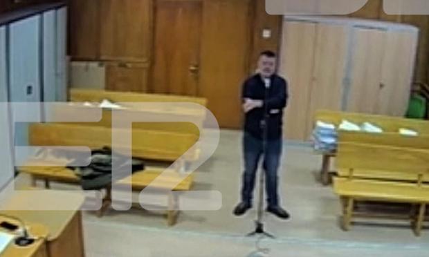 El humorista Héctor de Miguel, en el juicio. ()