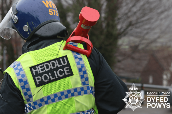 Dyfed Powys Police Officer raiding cannabis farm