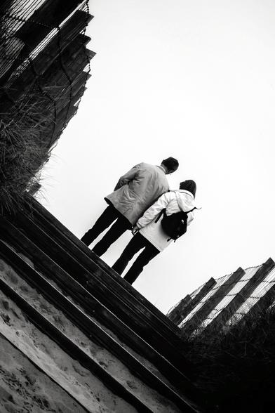 To the right
