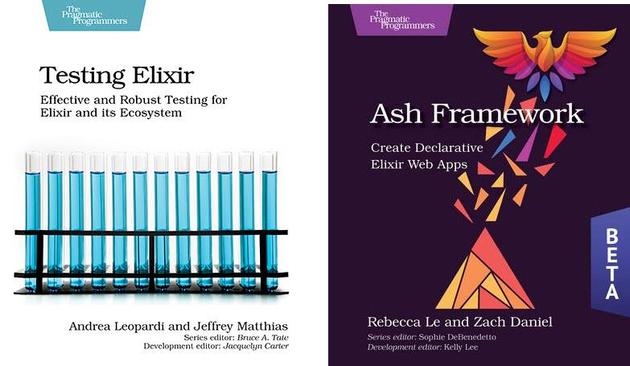 Book covers for Testing Elixir and Ash Framework