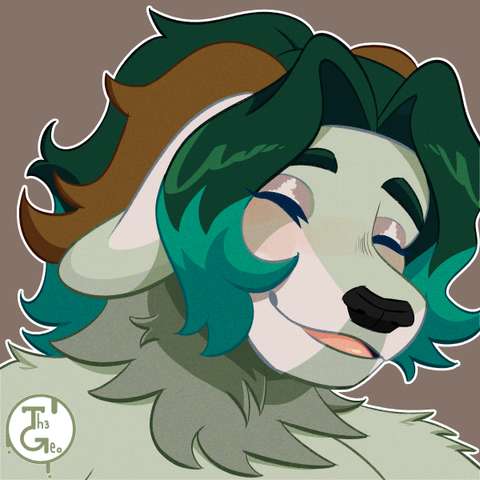 - Drawing Type:
Normal Style / Cell Shading / Icon

- [ 1 ] Character/s:
* Furry / Male / Deer

- Background:
Flat Color

- Description:
Drawing of my OC Magnus. He's a deer with white fur and some soft green details, as well of having green hair with a more lighter tone of green on his hair tips. His antlers are small and "droopy", but he makes up for it with his muscles.
