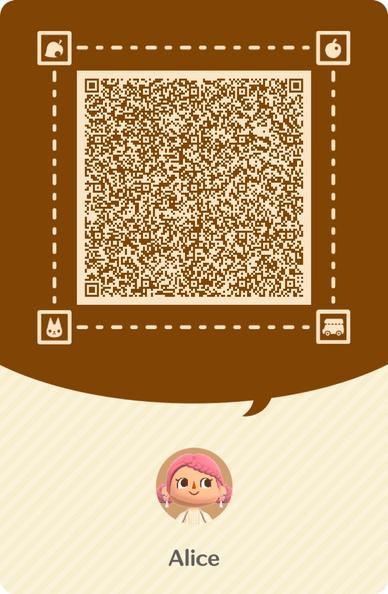 Camper Card QR code for my light rose themed outfit.