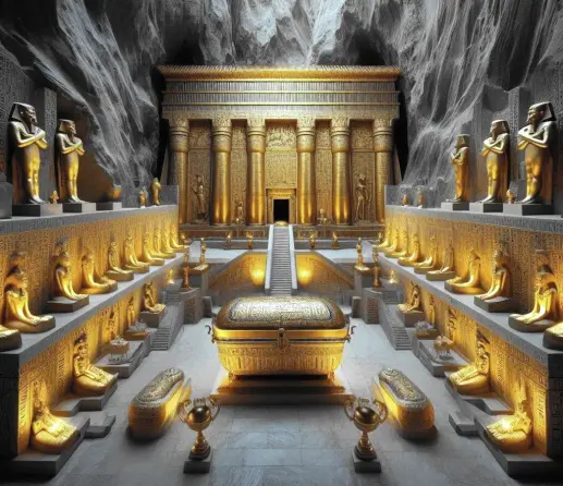 generata AI tesoro d'oro della Valle del Re a Luxor