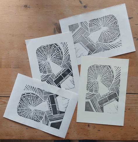 linocut print