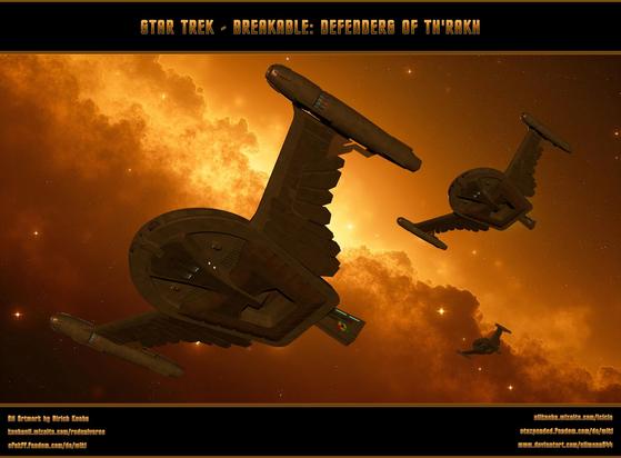 Drei Romulanische Kriegsschwalben aus STAR TREK.