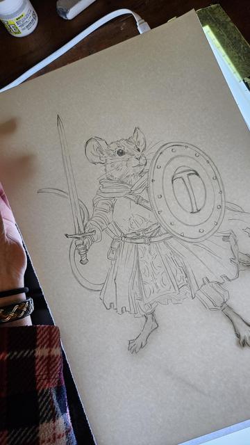 Same drawing but held over the lightbox
