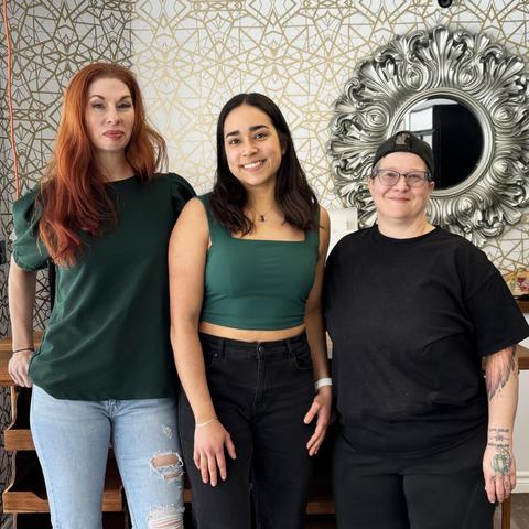 Morgan Mitchell (left) founder of Green Goddess fromagerie with Food Safety Manager, Alejandra Beltran (middle), and Kara Thurston, Operations Manager (right).