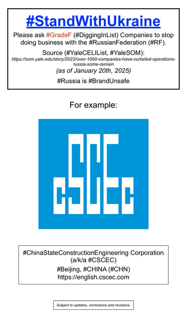 Logo and company information for China State Construction Engineering Corporation (Beijing, China).