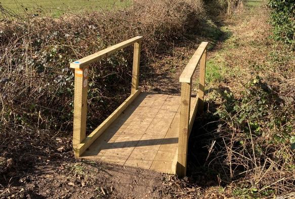 The new footbridge in Hammerwich