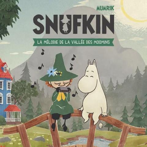 Couverture du jeu Mumrik : la mélodie de la vallée des Moomins.
Mumrik joue de l'harmonica pour son ami Moomins le troll alors qu'ils sont assis sur la rambarde d'un pont.