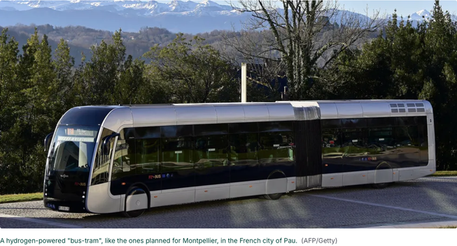 Hydrogen bus in France.