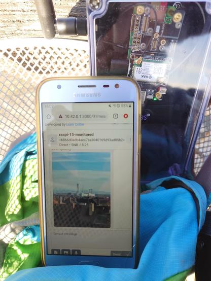 the recipient of my image sent me an image of my location from their side.