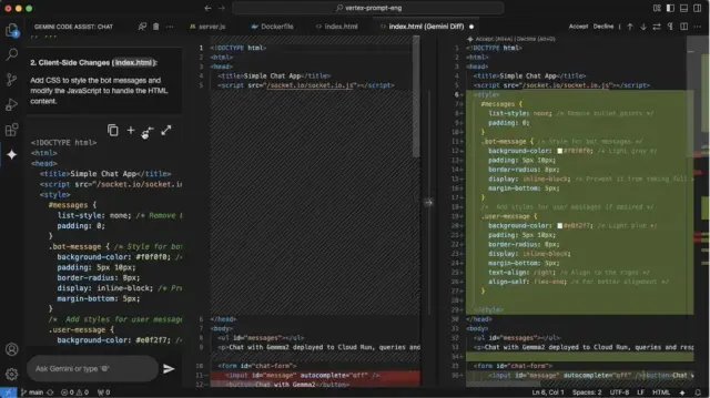 Gemini Code Assist in action