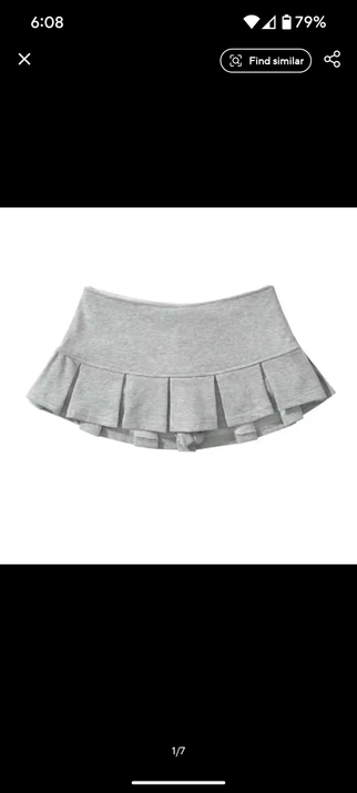 Cute grey mini skirt