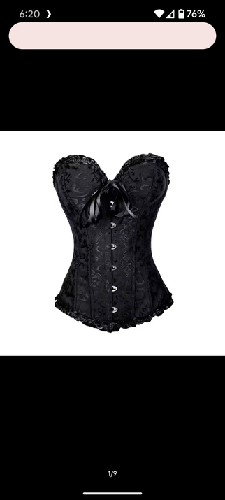Cute black corset