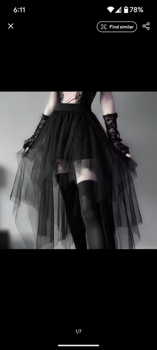 Irregular black skirt