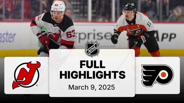 NHL Highlights | Devils vs. Flyers - March 9, 2025