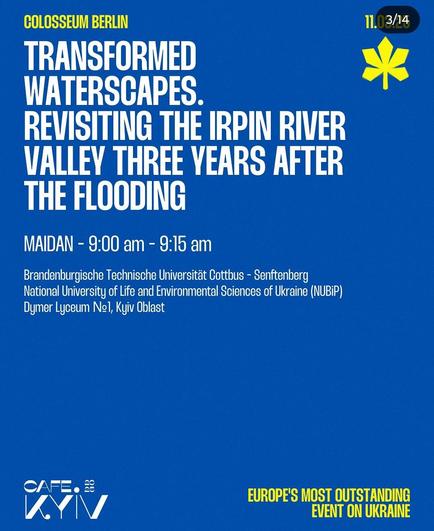 Title of the presentation "Transformed Waterscapes".