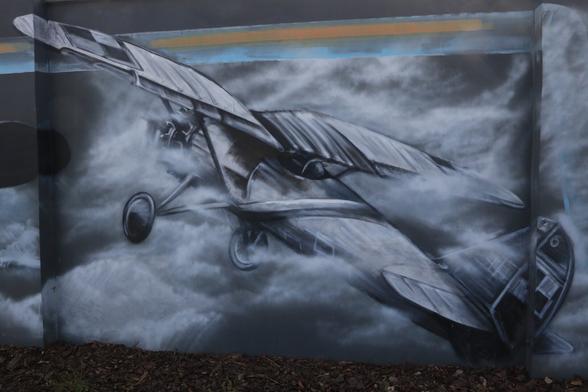 Artwork by Jakub "biko" Bitka, Mateusz Filek & Marcin Papis in Szczecin (Poland) dedicated to Polish scientists and inventors