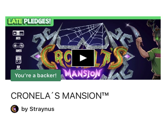 Kickstarter cronela Mansion