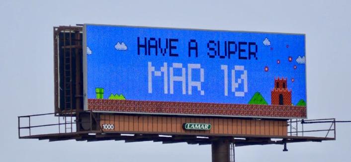 Billboard says Have a Super Mar 10