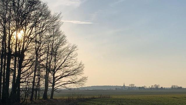 Milchiger Abendhimmel am 09.03.25 über Radeburg in Sachsen. Foto: Tilo Arnhold, TROPOS