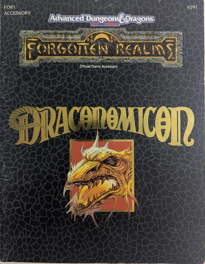 Cover of FOR1 Draconomicon for Advanced Dungeons & Dragons 2nd Edition.