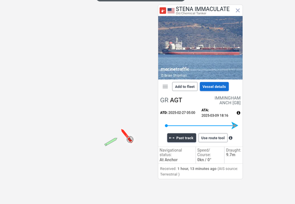 Stena Immaculate US oil tanker