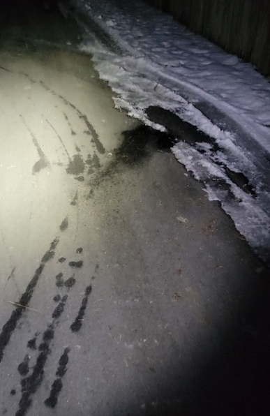 Trail of fluids