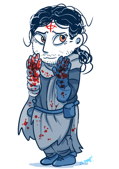 Drawing of Varré with his hands up!