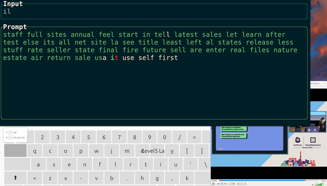 Copie d'écran d'un terminal où je m'entraîne à taper avec le layout ergol