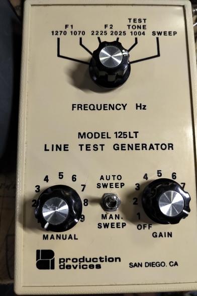 Production Devices line test generator box. Vintage beige/brown abs case. Runs on dual 9v batteries