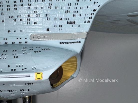 Side of the neck section with the name Enterprise