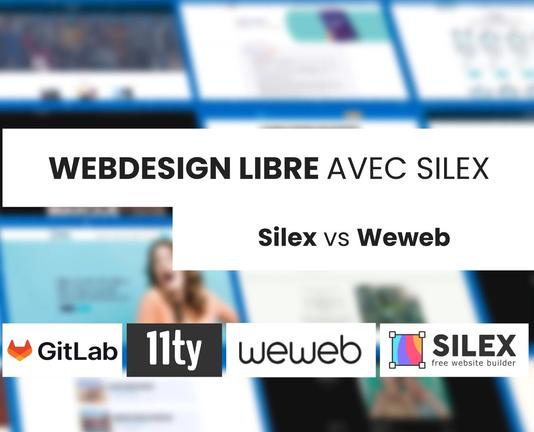Poster webdesign libre avec silex, émission twitch en live, special weweb
