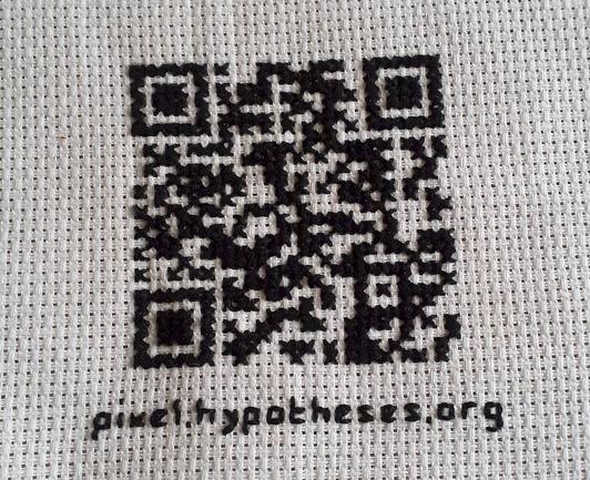 gestickter QR-Code für pixel.hypotheses.org