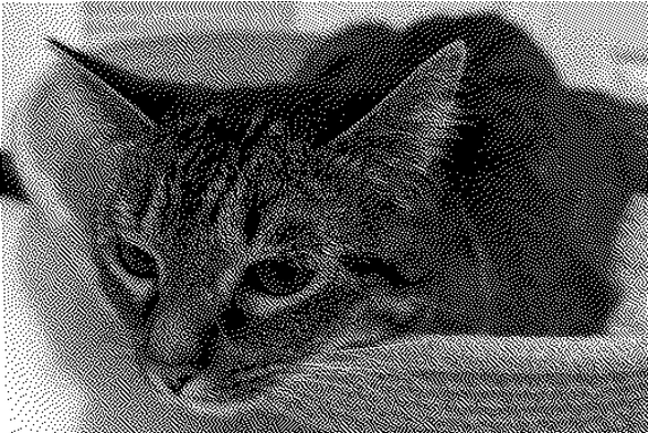 The same image, enlarged 4x