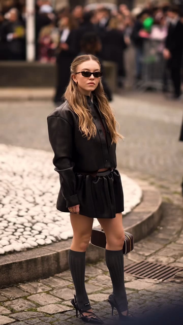 At the Miu Miu Fall/Winter Show for Paris Fashion Week - IG March 2025
