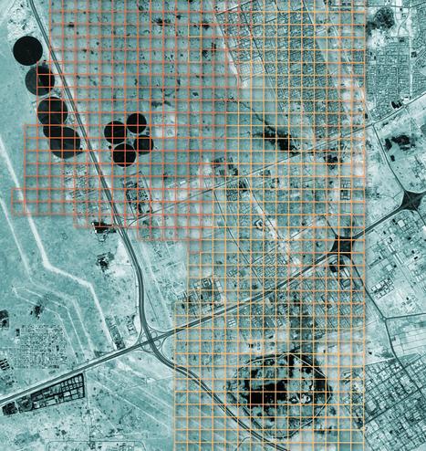 grid showing imagery tiles at an industrial location in Qatar