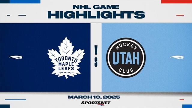 NHL Highlights | Maple Leafs vs. Utah HC - March 10, 2025
